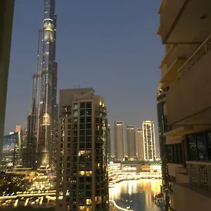  شقة Downtown Boulevard One Bedroom Apt In 29 Blvd غرفة وصالة Burj & Fountain View Master Bedroom Plus 2 Single Beds In Living الإمارات العربية المتحدة